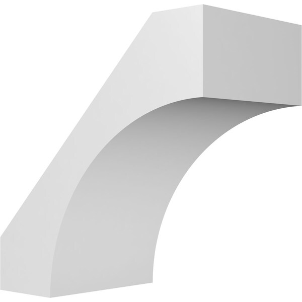 Ekena Millwork 3 1/2-in. W x 6-in. D x 6-in. H Westlake Architectural Grade PVC Knee Brace BRCP035X06X06WTL - main